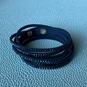 Touchstone Crystal wrapstar  bracelet in navy blue